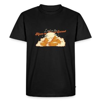 Lost in the Maze of Mount Everest - Men's Premium Organic T-Shirt - black - Front - Nico (187cm)