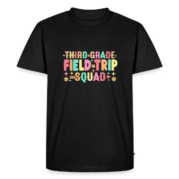 Teacher Students Third 3rd Grade Field Trip Squad - Men's Premium Organic T-Shirt - black - Front - Nico (187cm)