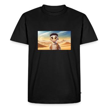 Momie dans le désert - Jeunes petits monstres mignons - T-shirt Premium bio Homme - noir - Devant - Nico (187cm)