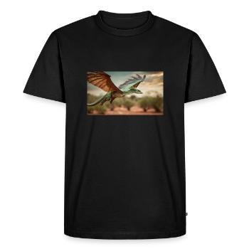 Un dragon vert orange réaliste dans l’outback - T-shirt Premium bio Homme - noir - Devant - Nico (187cm)