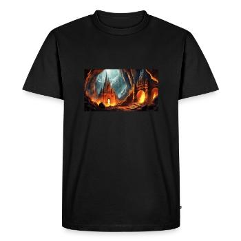 de beaux lieux mythiques – Avalon - T-shirt Premium bio Homme - noir - Devant - Nico (187cm)
