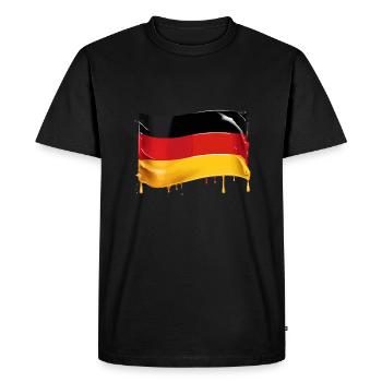 DRAPEAU ALLEMAND DRAPEAU ALLEMAGNE - T-shirt Premium bio Homme - noir - Devant - Nico (187cm)