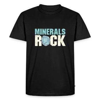 Minerals Rock - Geode Hunter Geology - Men's Premium Organic T-Shirt - black - Front - Nico (187cm)