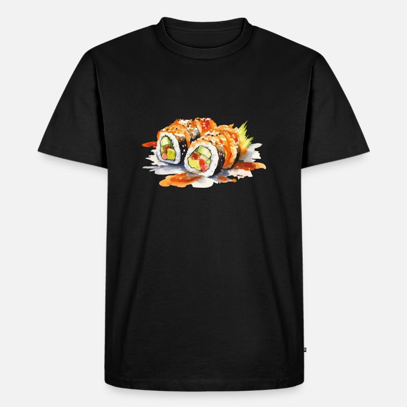 Sushi - Männer Premium Bio T-Shirt - Schwarz