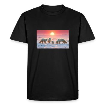 T-shirt 👕👕 2025 - T-shirt Premium bio Homme - noir - Devant - Nico (187cm)