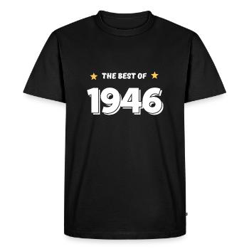 Best of 1946 - Men's Premium Organic T-Shirt - black - Front - Nico (187cm)