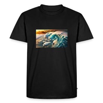 Surfeurs de pipelining - T-shirt Premium bio Homme - noir - Devant - Nico (187cm)