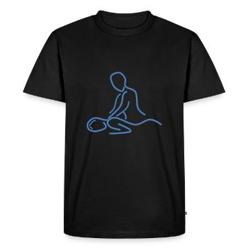 first aid massage first aid therapy therapy1 - Men's Premium Organic T-Shirt - black - Front - Nico (187cm)