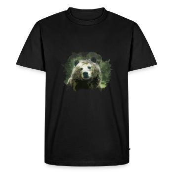 Ours - T-shirt Premium bio Homme - noir - Devant - Nico (187cm)