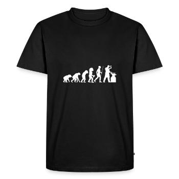 Forgeron évolution - T-shirt Premium bio Homme - noir - Devant - Nico (187cm)