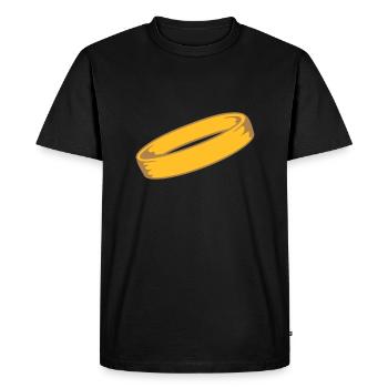 wedding cool round circle marry ring jewelry jun - Men's Premium Organic T-Shirt - black - Front - Nico (187cm)