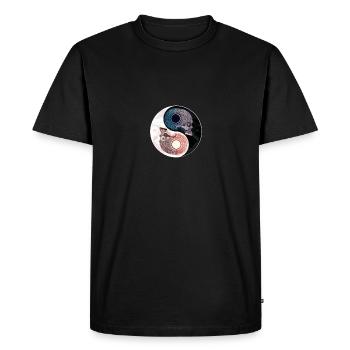Ying Yang Karma - Men's Premium Organic T-Shirt - black - Front - Nico (187cm)