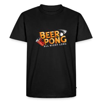 Funny Bear Pong Party Game Enthusiast Novelty - Men's Premium Organic T-Shirt - black - Front - Nico (187cm)