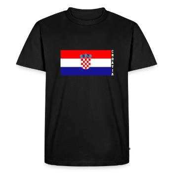 Croatie pays drapeau symbole cadeau - T-shirt Premium bio Homme - noir - Devant - Nico (187cm)