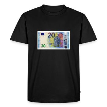 20 EUR - T-shirt Premium bio Homme - noir - Devant - Nico (187cm)