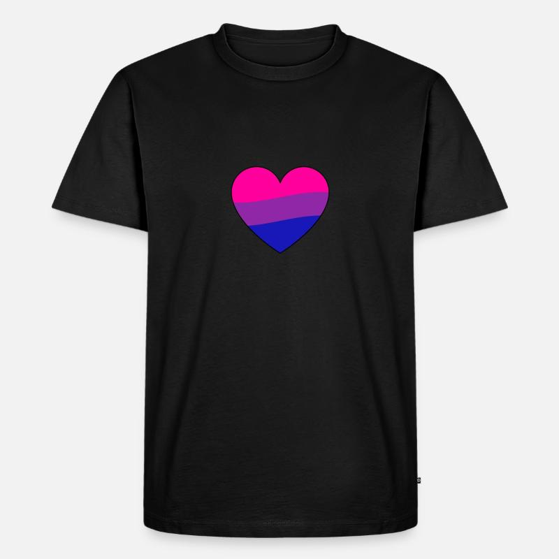 Pride Bisexual - Männer Premium Bio T-Shirt - Schwarz