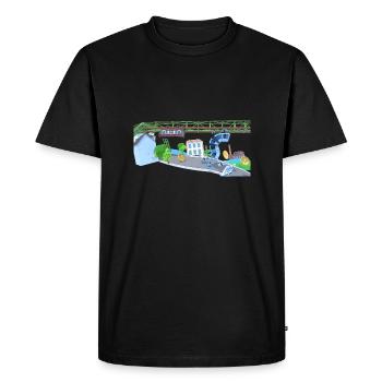 Scène de jeu Schwebibahn-Runner - T-shirt Premium bio Homme - noir - Devant - Nico (187cm)