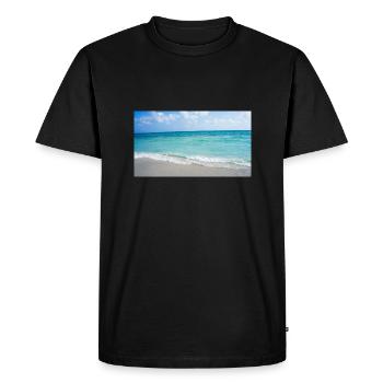 sea - Men's Premium Organic T-Shirt - black - Front - Nico (187cm)