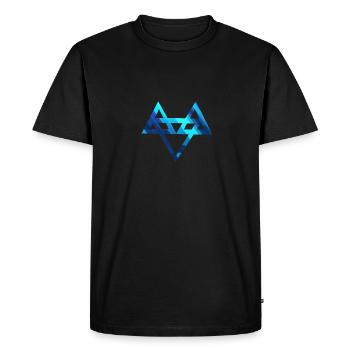 Neffex 3D Blue Logo 1 - Männer Premium Bio T-Shirt - Schwarz - Vorne - Nico (187cm)