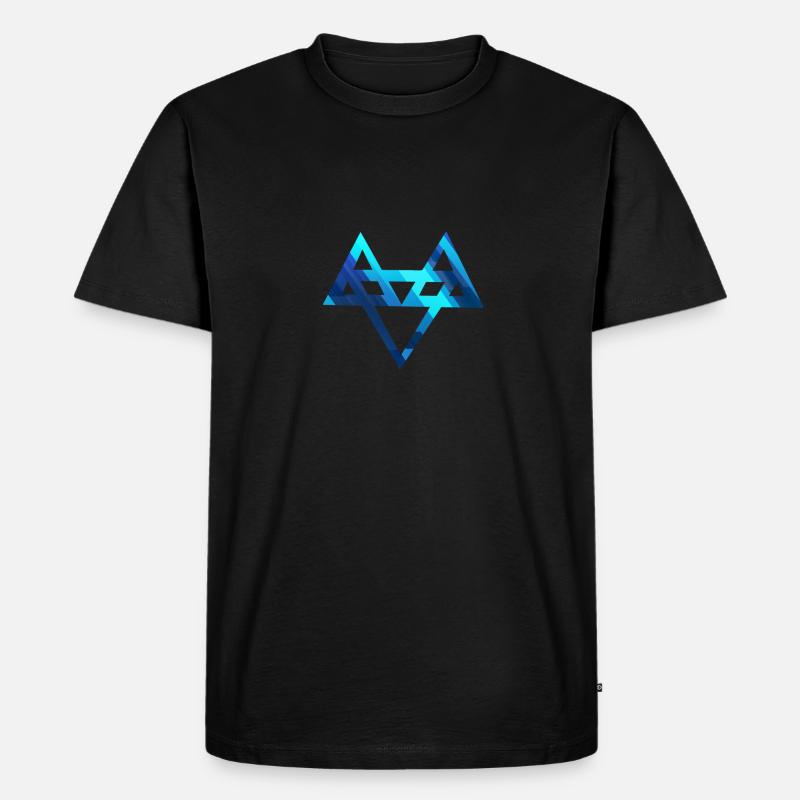 Neffex 3D Blue Logo 1 - Männer Premium Bio T-Shirt - Schwarz