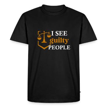 I See Guilty People Lawyer - Men's Premium Organic T-Shirt - black - Front - Nico (187cm)