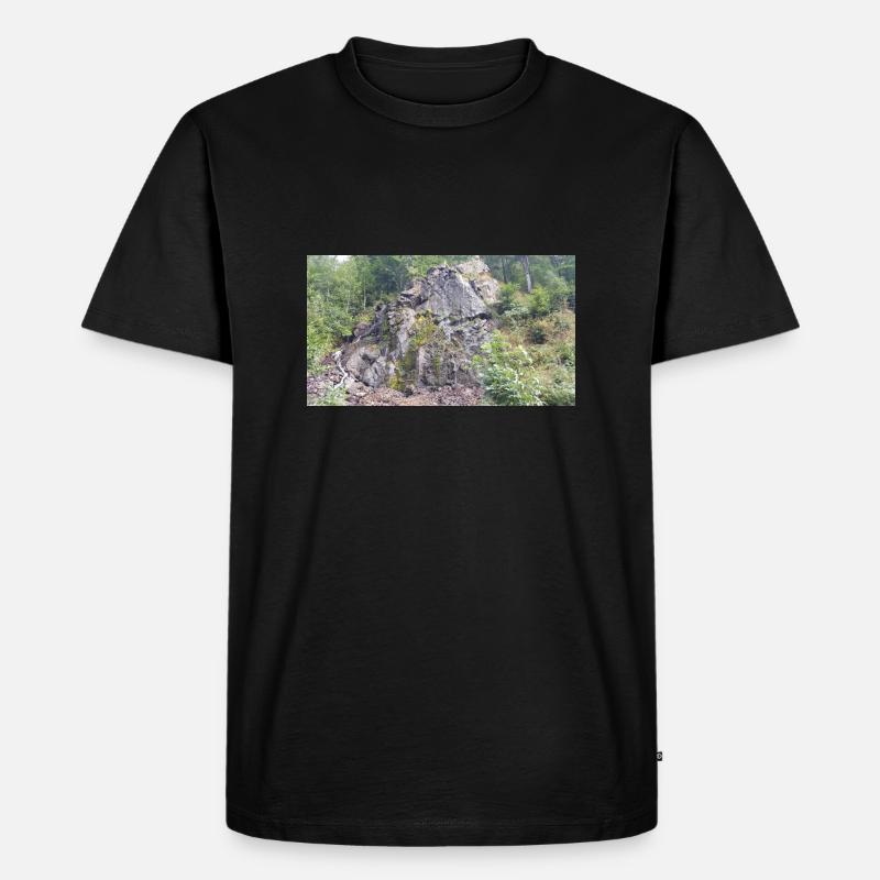 Wasserfall - Männer Premium Bio T-Shirt - Schwarz