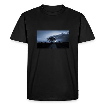 coucher de soleil bleu - T-shirt Premium bio Homme - noir - Devant - Nico (187cm)