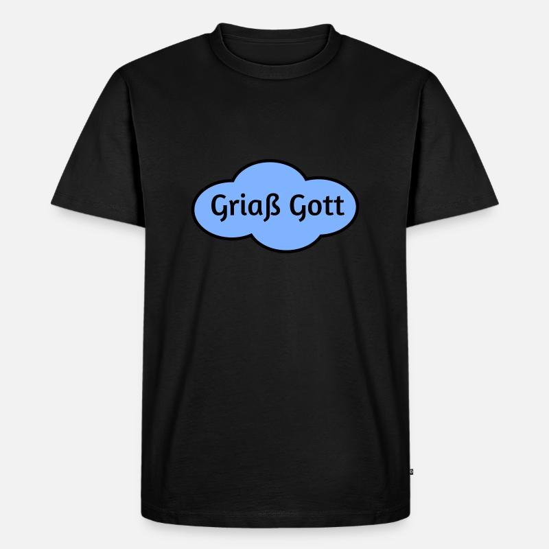 Griaß Gott - Männer Premium Bio T-Shirt - Schwarz