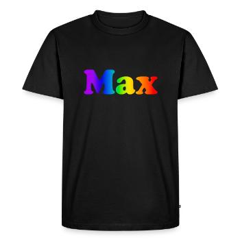 Max - T-shirt Premium bio Homme - noir - Devant - Nico (187cm)