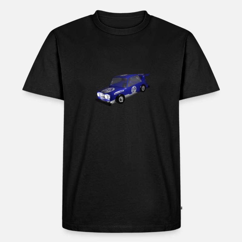 Rennauto - Männer Premium Bio T-Shirt - Schwarz