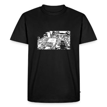 PCB White - Men's Premium Organic T-Shirt - black - Front - Nico (187cm)