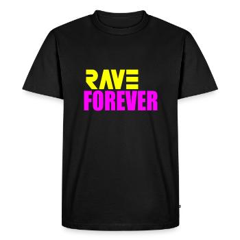 Rave pour toujours - T-shirt Premium bio Homme - noir - Devant - Nico (187cm)