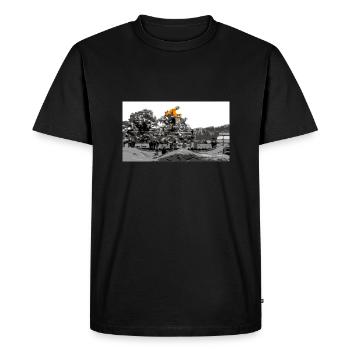 bmx bicross race racing old school - T-shirt Premium bio Homme - noir - Devant - Nico (187cm)