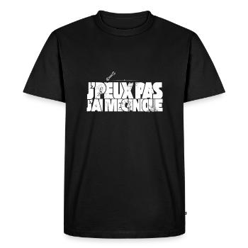 J'peux pas j'ai mecanique - T-shirt Premium bio Homme - noir - Devant - Nico (187cm)