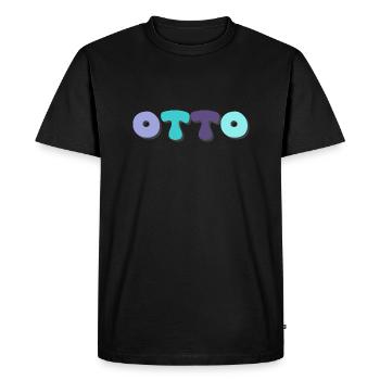 Nom - Otto - T-shirt Premium bio Homme - noir - Devant - Nico (187cm)