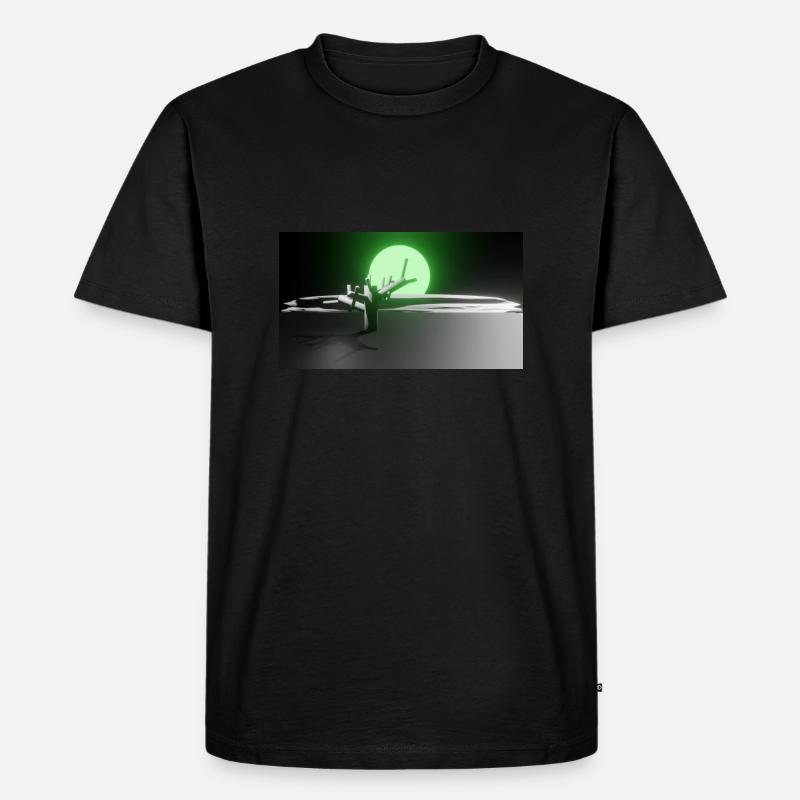 Sonne und Baum - Männer Premium Bio T-Shirt - Schwarz