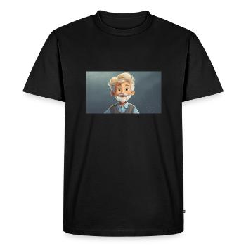 funny hooey kids grow beards - Men's Premium Organic T-Shirt - black - Front - Nico (187cm)