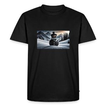 funny hooey a snowman is black - Men's Premium Organic T-Shirt - black - Front - Nico (187cm)