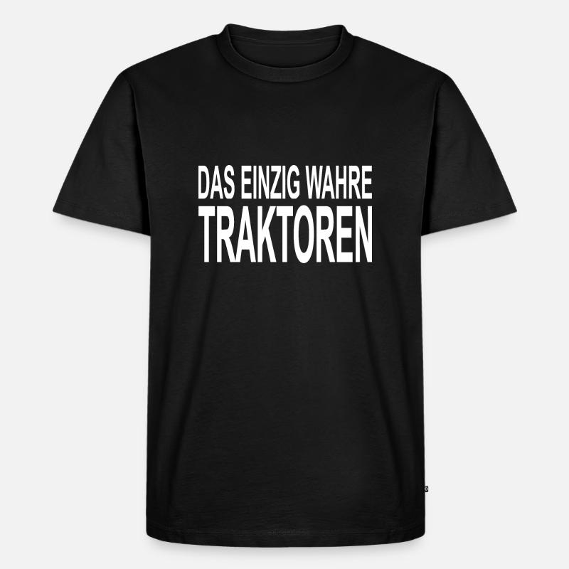 Traktor - Männer Premium Bio T-Shirt - Schwarz