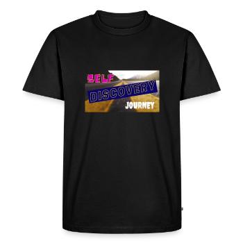 Voyage à la découverte de soi - T-shirt Premium bio Homme - noir - Devant - Nico (187cm)