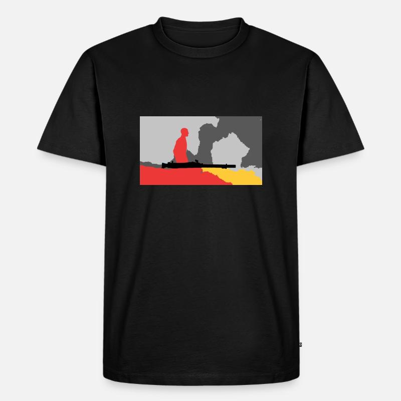 krieg - Männer Premium Bio T-Shirt - Schwarz