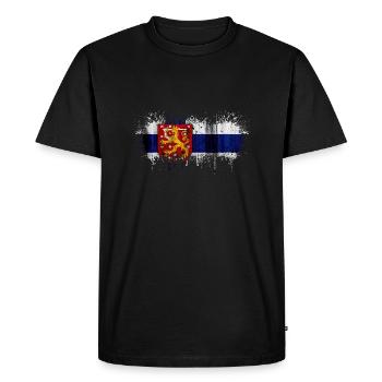 Finlande Suomi helsinki scandinavie viking fine FIN - T-shirt Premium bio Homme - noir - Devant - Nico (187cm)
