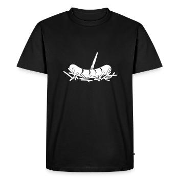 Frites currywurst - T-shirt Premium bio Homme - noir - Devant - Nico (187cm)