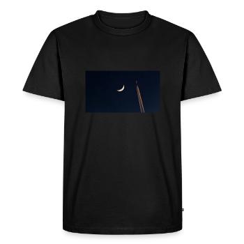 la lune et l'avion - T-shirt Premium bio Homme - noir - Devant - Nico (187cm)