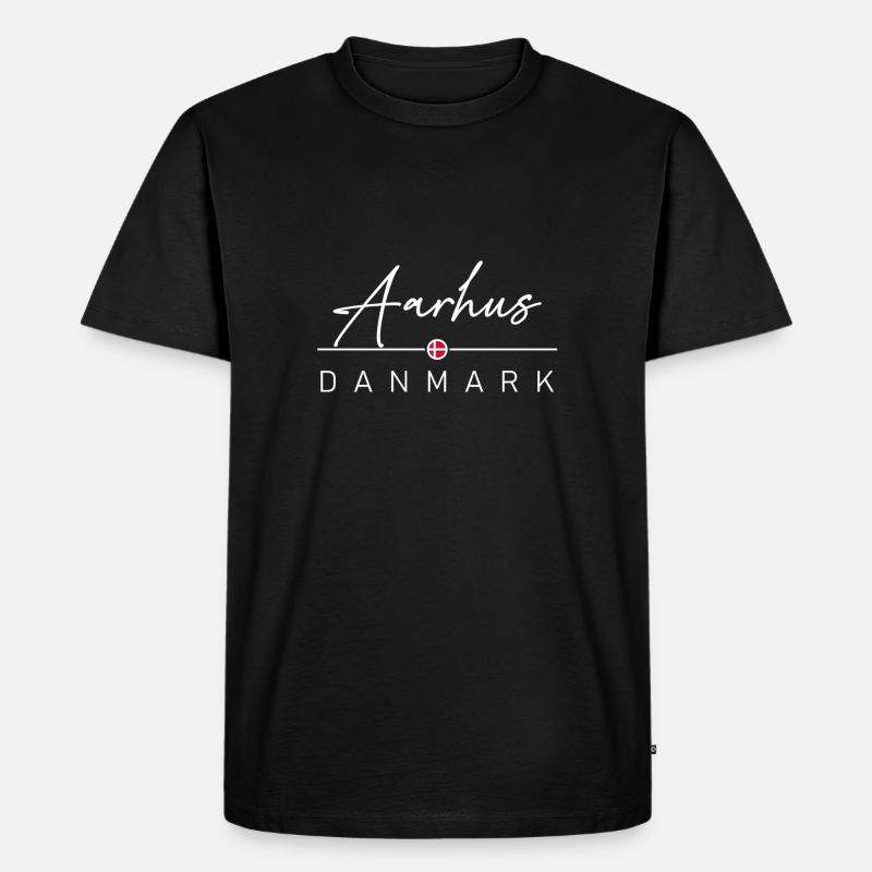 Dänemark - Aarhus - Danmark - Denmark - Männer Premium Bio T-Shirt - Schwarz