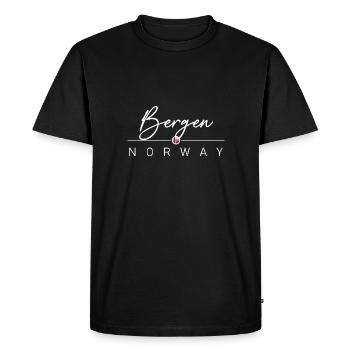 Norwegen - Bergen - Norge - Norway - Men's Premium Organic T-Shirt - black - Front - Nico (187cm)