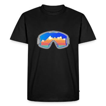 Lunettes de ski skieur Vintage Design Bright - T-shirt Premium bio Homme - noir - Devant - Nico (187cm)