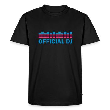 official dj - Men's Premium Organic T-Shirt - black - Front - Nico (187cm)