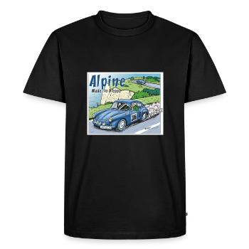 Polete en Alpine 106 - T-shirt Premium bio Homme - noir - Devant - Nico (187cm)