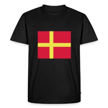 Drapeau de Skane - T-shirt Premium bio Homme - noir - Devant - Nico (187cm)